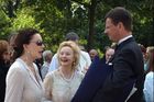 Alexandra Kauka, CEO und Präsidentin der Kauka Promedia (Fix und Foxi), besucht die Aufführung Götterdämmerung der Bayreuther Festspiele in Begleitung Ihres Sohnes Markus Nolte, der Prinzessin Yvonne von Hessen sowie Morton Sterling Hamill Ihrem Lebensgefährten.