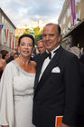 (C) fotodienst.at/ Chris Hofer: 25.7.2009 Salzburg-Alexandra Kauka, die Medien-Managerin des Comic-Imperiums von Rolf Kauka, hat in Begleitung von Sterling Morton Hamill die Premiere von  Georg Friedrich Haendel's Oratorum 