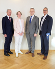  fotodienst / Anna Rauchenberger - Wien, Austria - 23.09.2026 - Vorsorge braucht ein Update - ÖDG, ÖKG, ÖGN und ÖGIM präsentieren einen wissenschaftlichen Fahrplan für eine moderne Vorsorgeuntersuchung in Österreich. FOTO v.l. Univ.-Prof. Dr. Alexander Rosenkranz, Präsindet der ÖGIM, Wien, Univ.-Prof.in Dr.in Kathrin Eller, Vorsitzende der ÖGN, Graz, Univ.-Prof. Daniel Scherr, Präsident der ÖKG, Graz, Univ.-Prof. PD Dr. Harald Sourij, MBA, Präsident der ÖDG, Graz:
