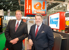  (c) fotodienst/Anna Rauchenberger - Wien, am 21.02.2013 – Bauprofi QUESTER auf der  Messe für Bauen & Energie Wien. FOTO v.l. Ing. Ulrich Paulmann, Geschäftsführer QUESTER Baustoffhandel, KommR Otto Ordelt, Geschäftsführer Knauf Österreich: