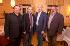 Neujahrtreffen der Gesellschaft für Ökologie und Abfallwirtschaft. Foto vlnr.: DI Alois Fürnkranz (Saubermacher), Ebergassinger Bürgermeister Roman Stachelberger, Moosbrunner Bürgermeister Gerhard Hauser und Gerhard Huber (Huber Warenhandel und Transport GmbH)