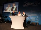  (c) fotodienst / Walter Luger - Hainfeld, am 13.06.2014 - Zöchling-Firmengruppe feiert ihr 60-jähriges Bestehen. FOTO Moderator Andreas Marek, Pater Paulus und Pater Markus.: