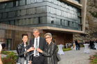  24.9.2014, Architektinnen Gisue und Mojgan Hariri, UBM-Vorstand Martin Löcker, Abschlußfest Bauvorhaben Sternbrauerei Riedenburg, Salzburg