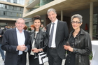  24.9.2014, Bgm Dr Heinz Schaden, Architektinnen Gisue Hariri, UBM-Vorstand Martin Löcker, Mojgan Hariri, Abschlußfest Bauvorhaben Sternbrauerei Riedenburg, Salzburg