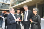  24.9.2014, Bgm Dr Heinz Schaden, Architektinnen Gisue und Mojgan Hariri, UBM-Vorstand Martin Löcker, Abschlußfest Bauvorhaben Sternbrauerei Riedenburg, Salzburg