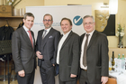 Im Bild vlnr.  DI Christian Holzer (BMLFUW), Ing. Gerhard Schauerhuber und DI Alois Fürnkranz, beide Vorstände der Gesellschaft für Ökologie und Abfallwirtschaft,  Dr. Stephan Schwarzer (WKO)