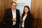 Im Rahmen eines Pressegespräches informierte mytaxi, Daimler-Tochter und welterste Taxi-App, über Status quo und neue Services in Österreich. Im Bild: Alexander Mönch, General Manager mytaxi Deutschland und Österreich und Sarah Lamboj, Geschäftsführerin mytaxi Österreich