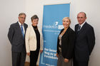 (C) fotodienst/Gudrun Krieger - Wien 16.09.2009 - Pressekonferenz, Foto: li na re: Mag. Marianus Mautner (Bundessprecher ÖBM), Mag. Erika Wailzer (AHS-Professorin und Peer-Betreuerin GRG,Parhamerplatz,17.Bezirk),Mag. Christine Haberlehner (Peer-Mediations-Expertin, Vorstand ÖBM),  Mag. Dieter Wlcek (Schulleiter Internationales Business College Hetzendorf, 12. Bezirk)