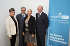 (C) fotodienst/Gudrun Krieger - Wien 16.09.2009 - Pressekonferenz, Foto: li na re: Mag. Erika Wailzer (AHS-Professorin und Peer-Betreuerin GRG,Parhamerplatz,17.Bezirk),  Mag. Marianus Mautner (Bundessprecher ÖBM),Mag. Christine Haberlehner (Peer-Mediations-Expertin, Vorstand ÖBM), Mag. Dieter Wlcek (Schulleiter Internationales Business College Hetzendorf, 12. Bezirk),