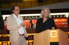 (C)Fotodienst/Christian Rath - Feierliche Eröffnung des CUBE Hotel in Biberwier - Lermoos. FOTO: Alexander Melchior (Geschäftsführer der Bergbahnen Langes) und Rudolf Tucek (CUBE Gründer und Vorstandsvorsitzender der Vienna International Hotelmanagement AG)