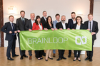 (c) Fotodienst / Anna Rauchenberger, 26.04.2018 - Brainloop SIMPLURITY: Methoden und Strategien am Vorabend der Digitalisierung. Im Bild: Brainloop-Team mit CEO Thomas Deutschmann und Österreich-Geschäftsführer Helmut Pöllinger.