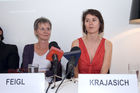 (C) fotodienst/Gudrun Krieger - Wien 29.05.2008 - Pressekonferenz - Histaminintoleranz - Wissenschaftlichen Gesellschaft zur Forschung und Weiterbildung im Bereich nahrungsmittelbedingter Intoleranzen -(NutriDis):li nach re: Betroffene - Dr. Susannne Feigl, Maga Barbara Krajasich