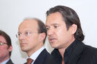 (C) fotodienst/Gudrun Krieger - Wien 29.05.2008 - Pressekonferenz - Histaminintoleranz - Wissenschaftlichen Gesellschaft zur Forschung und Weiterbildung im Bereich nahrungsmittelbedingter Intoleranzen -(NutriDis):li nach re:Ao. Univ.-Prof. Dr. Michael Wolzt (Facharzt für Innere Medizin, Buchautor), Dr. Univ. Priv. Doz. Peter Komericki (Abt. f Umweltdermatologie und Venerologie, Graz) 