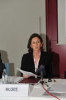 (c) fotodienst/burtscher, Wien am 24. Juni 2009. Auf einer Pressekonferenz im Hotel Das Triest wird der Österreichische Fit For Work- Report präsentiert und die Rheuma Job Coach Initiative vorgestellt. Ergebnis des publizierten Reports ist, dass muskuloskeletale Erkrankungen wie Arthritis, Rückenschmerzen und Schädigungen von Sehnen und Gelenken die mit Abstand häufigste Ursache für Invaliditäts- und Berufsunfähigenpensionen in Österreich sind.
Im Bild: Ms Robin McGee/Researcher von  The work Foundation