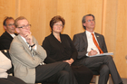 Harald Hafner, Charlotte Ludwig, Wilfried Seywald auf dem Networking-Abend des TIC.