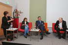 Foto vlnr.: Charlotte Ludwig von PRPlus, Mag. Susanne Kraus-Winkler, Vizepräsidentin der HOTREC; Dr. Franz Hartl, Vorstand Tourismusbank; Dr. Josef Peterleithner, Präsident des ÖRV; 