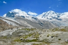 Das Monte-Rosa-Bergmassiv mit Matterhorn und Dufourspitze gehört zu den berühmtesten alpinen Fotomotiven. Auch diese Gletscherregion spürt den Klimawandel.