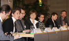 (C) fotodienst/Anna Rauchenberger - Wien - 11.01.2007 - Podiumsdiskussion zum Thema 'Gemeinsamkeiten erkennen, Synergien nutzen'. FOTO v.l.: Moderator Christian Baumgartner (Naturfreunde Internationale), Christina Neumeister-Böck (Landidyll-Hotels), Wolfgang J. Kraus (Wien Tourismus, stv. Dir.), Carmen Mentil (GF Alpine-Pearls), Julia Balatkat (Odyssee Reisen), Peter Hohl (Eurotours International), Andreas Tschulik (Lebensministerium).