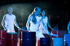 Studenten der FHTW luden zahlreiche Gäste zur Verleihung des Deutschen Preises für Wirtschaftskommunikation. Als Veranstaltungsort diente diesmal der Admiralspalast. FOTO: Show Act - Big Drums. (C)Fotodienst/Jan-Paul Kupser