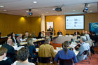 Auditorium der Pressekonferenz zum Thema 