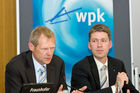 Dr. Manfred Fischedick (Vizepräsident Wuppertal Institut für Klima, Umwelt, Energie GmbH) und  Dr. Christian Dötsch (Frauenhofer-Institut für Umwelt, Sicherheits- und Energietechnik UMSICHT) auf der Pressekonferenz zum Thema 