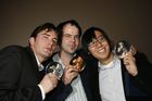 Berlinale 2007, Verleihung Kurzfilmpreis im Kino International,v.l.n.r.: Silbener Bär an: DECHROCHE (HEB AB) von Manuel Schapira; Goldener Bär: RAAK(TREFFER) von Hanro Smithman;Silbener Bär: MEI von Arvin Chen