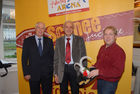 Pressekonferenz Zillertal-Arena. Bild. v.l.: Walter Strasser, Markus Strasser-Stöckl, Dieter Greppl
www.siebinger.com
                            