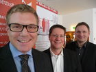 Workshop-Referenten Thilo Baum, Torsten Panzer (Buzzer Germany) und Matthias Morr in Hamburg