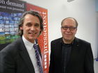 pressetext-Organisator Wilfried Seywald und Workshop-Referent Karl-Heinz Wenzlaff von blogtrainer.de in Berlin