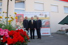 Case IH & Steyr Europachef Andreas Klauser (li.) und Vertriebschef Rudolf Hinterberger (re.) mit dem CEO des CASE IH Konzerns, Harold D. Boyanovsky, der eigens aus Chicago anreiste.