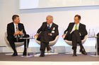 Foto vlnr.: Rainer Riess, Deutsche Börse AG, Managing Director Xetra Market Development; Prof. Dr. Dr. h. c. Brun-Hagen Hennerkes, Stiftung Familienunternehmen, Vorstand; Friedrich Merz, 1994 bis 2009 Mitglied des Deutschen Bundestages (CDU), Mitglied des Aufsichtsrats der Deutschen Börsen