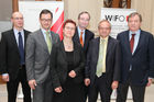  (c) fotodienst/Katharina Schiffl - Wien, am 28.02.2012 - Das Österreichische Institut für Wirtschaftsforschung lädt zur Präsentation empirischer Grundlagen für ein neues, sozio-ökologisches Wachstumsmodell eines europäischen Forschungskonsortium. FOTO Stefan Ederer (Ökonom am WIFO), Richard Kühnel (Leiter der Vertretung der Europäischen Kommission in Österreich), Margit Schratzenstaller-Altzinger (Ökonomin am WIFO, Vizekoordinatorin von WWWforEurope), Christoph Leitl (Präsident der Wirtschaftskammer Österreich und des WIFO), Karl Aiginger ( (Leiter des WIFO und Koordinator von WWWforEurope), Herbert Tumpel (Präsident der Bundesarbeitskammer, Vizepräsident des WIFO):