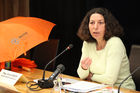  (c) fotodienst/Katharina Schiffl - Wien, am 27.03.2012 - Die Obfrau der asylkoordination Mag. Anny Knapp präsentiert die aktuellen Forderungen, die sich aus den Ergebnisse des Projekts 