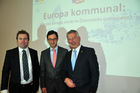 Europa kommunal - Wie viel Europa steckt in Österreichs Gemeinden? Foto vlnr.: Harald Pitters (Trendexperte), Richard Kühnel (EU Kommission Ö), Helmut Mödlhammer (Präsident Österr. Gemeindebund)