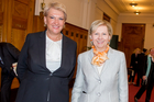 Wirtschaftsforum Wien - Kiew. Foto vlnr.: Ludmyla Denysjuk, Ukrainische Wirtschaftsdelegation und Brigitte Jank, Präsidentin der Wirtschaftskammer Wien und Obfrau des Wiener Wirtschaftsbundes