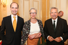  (c) fotodienst / Katharina Schiffl - Wien, am 16.05.2013 - Die Überreichung der Urkunde über die Verleihung des Berufstitels Professor an Johannes Faber und des Österreichischen Ehrenkreuzes für Wissenschaft und Kunst an Mag. Peter Bogner wird feierlich mit der Laudatio von Dompfarrer Toni Faber und Architekt Prof. DI Manfred Nehrer untermalt.