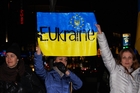 Ukrainer in Wien protestieren gegen Anti-Europa-Politik der Regierung