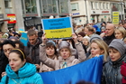 Euromaidan: Ukrainer in Wien zeigen sich solidarisch mit den Demonstranten in Kiew