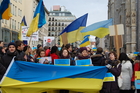 Euromaidan: Ukrainer in Wien zeigen sich solidarisch mit den Demonstranten in Kiew