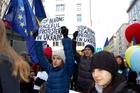 Euromaidan: Ukrainer in Wien zeigen sich solidarisch mit den Demonstranten in Kiew