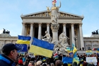 Euromaidan: Ukrainer in Wien zeigen sich solidarisch mit den Demonstranten in Kiew