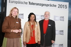 Europäische Toleranzgespräche 2015: Empfang für die Denker und Philosophen am 21. Mai 2015 im Hotel Holiday Inn in Villach mit Nahost-Expertin Karin Kneissl, Dichterin Philo Ikonya und PEN Austria Präsident Helmuth A. Niederle.