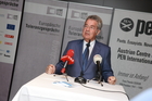 Europäische Toleranzgespräche 2015: Empfang für die Denker und Philosophen am 21. Mai 2015 im Hotel Holiday Inn in Villach mit Bundespräsident Heinz Fischer.