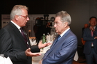Europäische Toleranzgespräche 2015: Empfang für die Denker und Philosophen am 21. Mai 2015 im Hotel Holiday Inn in Villach mit Landtagspräsident Reinhart Rohr und Bundespräsident Heinz Fischer.