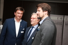 Europäische Toleranzgespräche 2015: Empfang für die Denker und Philosophen am 21. Mai 2015 im Hotel Holiday Inn in Villach mit Wirtschaftskammerpräsident Jürgen Mandl, Denk.Raum.Fresach-Präsident Hannes Swoboda, IV-Präsident Christoph Kulterer.