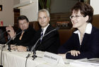 (c) fotodienst/Dan Carabas - Wien 06.11.07 - BV. Speakers Lounge des Österreichischen Generikaverbandes (OEGV) - FOTO v.li.: Univ.-Prof. Dr. Franz Böhmer, Dr. Peter Eichler, Dr. Gabriela Petrovic
