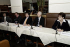 (c) fotodienst/Dan Carabas - Wien 06.11.07 - BV. Speakers Lounge des Österreichischen Generikaverbandes (OEGV) - FOTO v.li.: Dr. Christoph Leprich, Franz Bittner, Univ.-Prof. Dr. Franz Böhmer, Dr. Peter Eichler, Dr. Gabriela Petrovic
