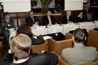 (c) fotodienst/Dan Carabas - Wien 06.11.07 - BV. Speakers Lounge des Österreichischen Generikaverbandes (OEGV) - FOTO v.li.: Dr. Christoph Leprich, Franz Bittner, Univ.-Prof. Dr. Franz Böhmer, Dr. Peter Eichler, Dr. Gabriela Petrovic
