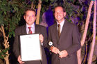 'Austrian Event Award 2005 - Preisträger: Mag Dietmar Trummer; Dr Hochegger Kommunikationsberatung GmbH - Mag Peter Simersky; Telekom Austria - Foto: www.iManufaktur.at