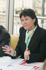 Global Economic Crime Survey 2005, eine Studie von PwC. Bild: WP/StB Dr. Christine Catasta (Partnerin PricewaterhouseCoopers Wien, Leiterin Wirtschaftsberatung). Foto: Anna Rauchenberger